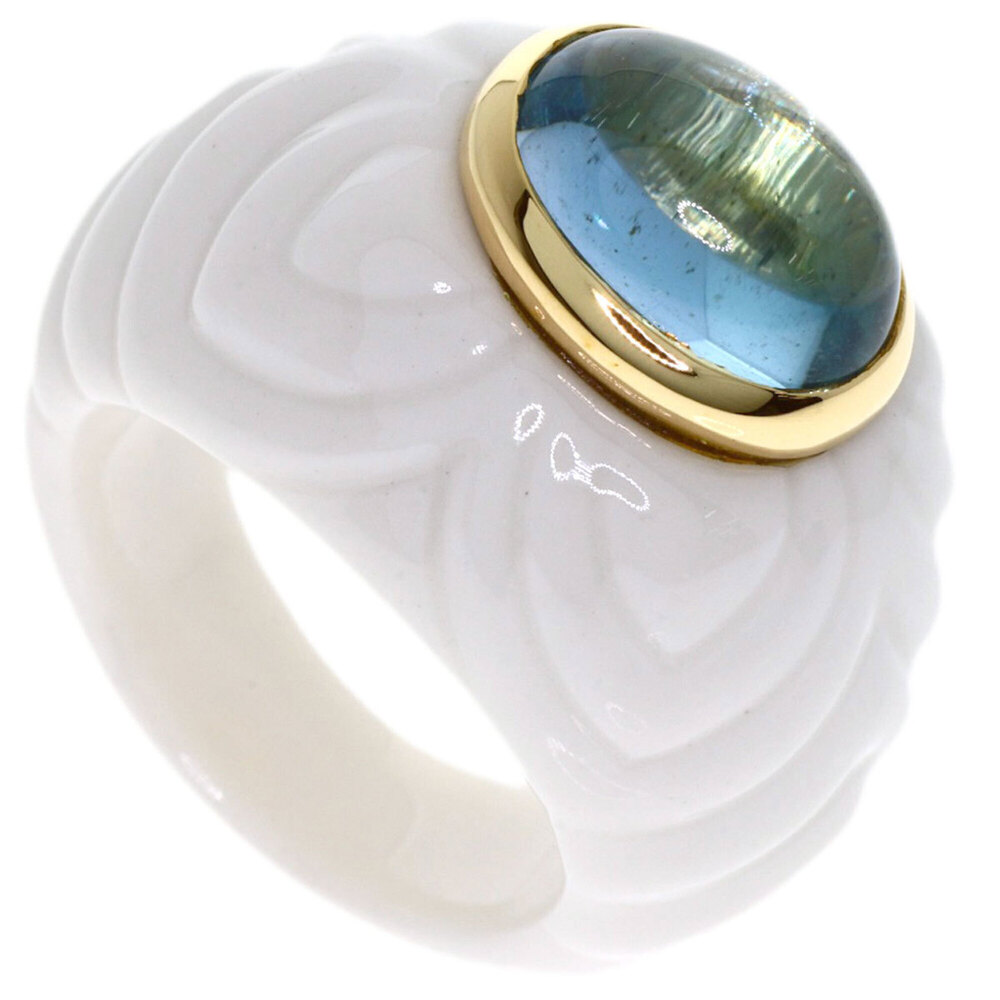 Bulgari Chandra Blue Topaz Ring, 18K Yellow Gold, Women's BVLGARI
